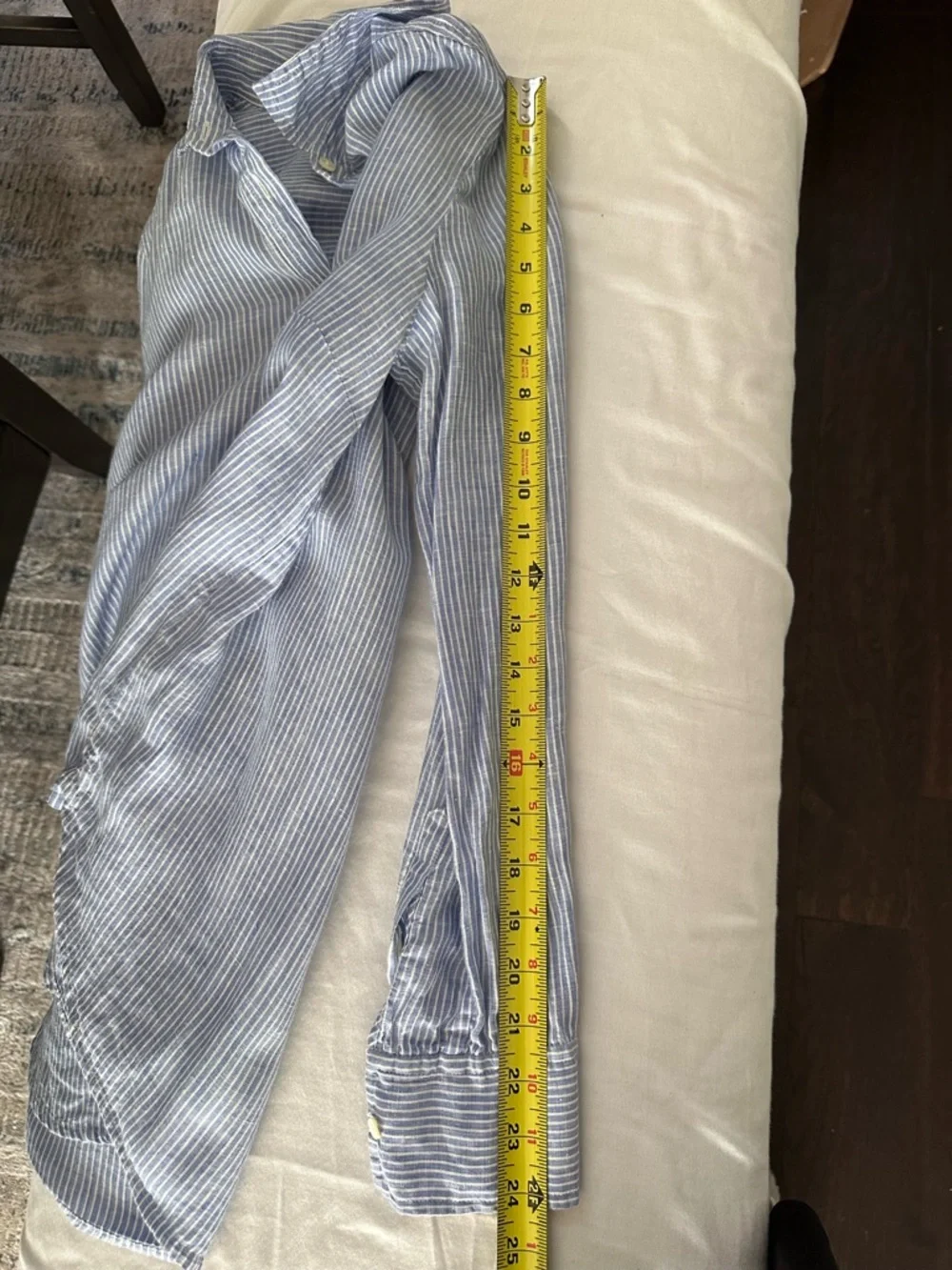 J.Crew Blue White Stripe Popover Button Front Shirt Women’s Size 2 Cotton - Picture 8 of 8